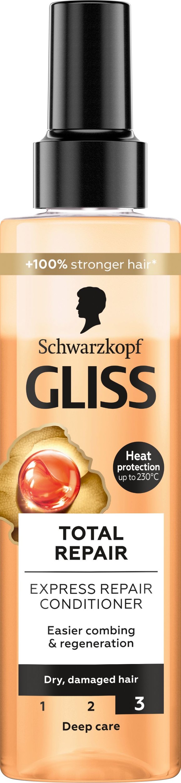 Drogerie a kosmetika - Schwarzkopf Gliss regenerační expres balzám Total Repair 200 ml