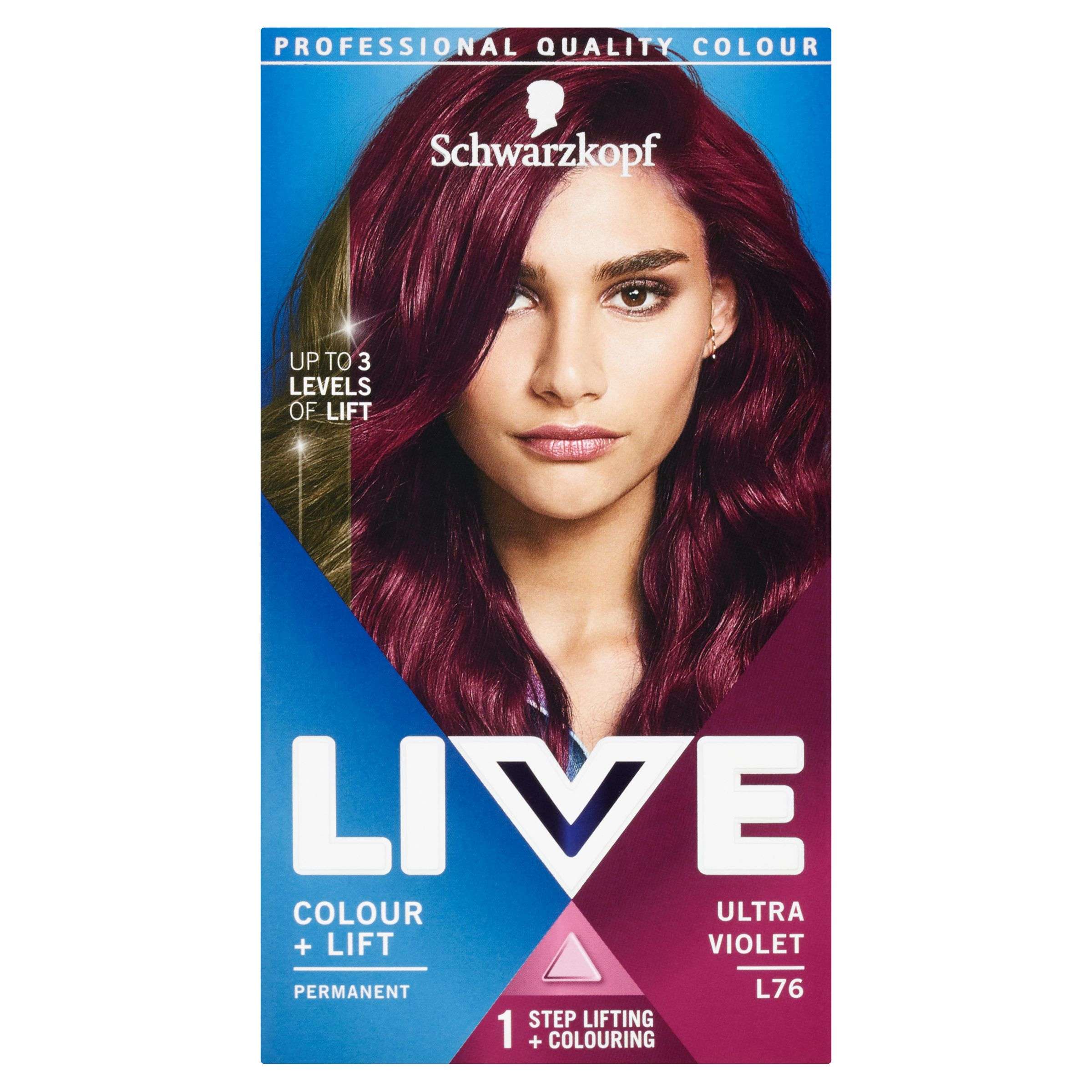 Drogerie a kosmetika - Schwarzkopf Live barva na vlasy Ultra Violet L76