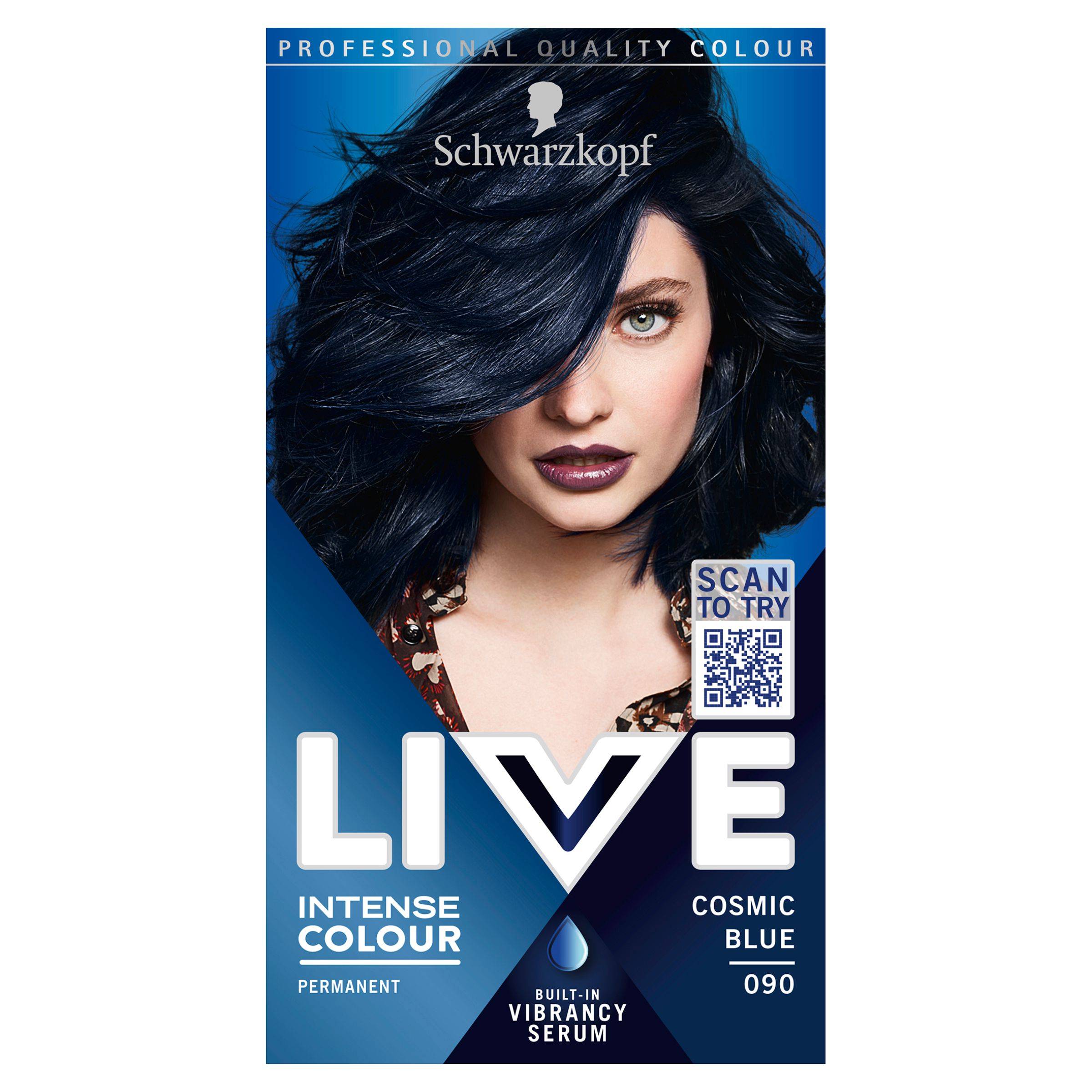 Drogerie a kosmetika - Schwarzkopf Live Intense Colour barva na vlasy 090 kosmická modrá 1 ks