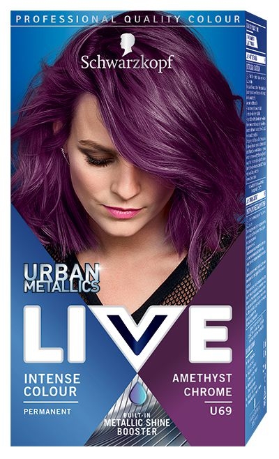 Drogerie a kosmetika - Schwarzkopf Live Urban Metallics barva na vlasy Amethyst Chrome U69