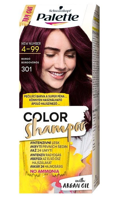 Drogerie a kosmetika - Schwarzkopf Palette Color Shampoo barva na vlasy Bordó 301 50 ml