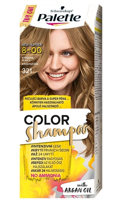 Drogerie a kosmetika - Schwarzkopf Palette Color Shampoo barva na vlasy středně plavý 321 50 ml