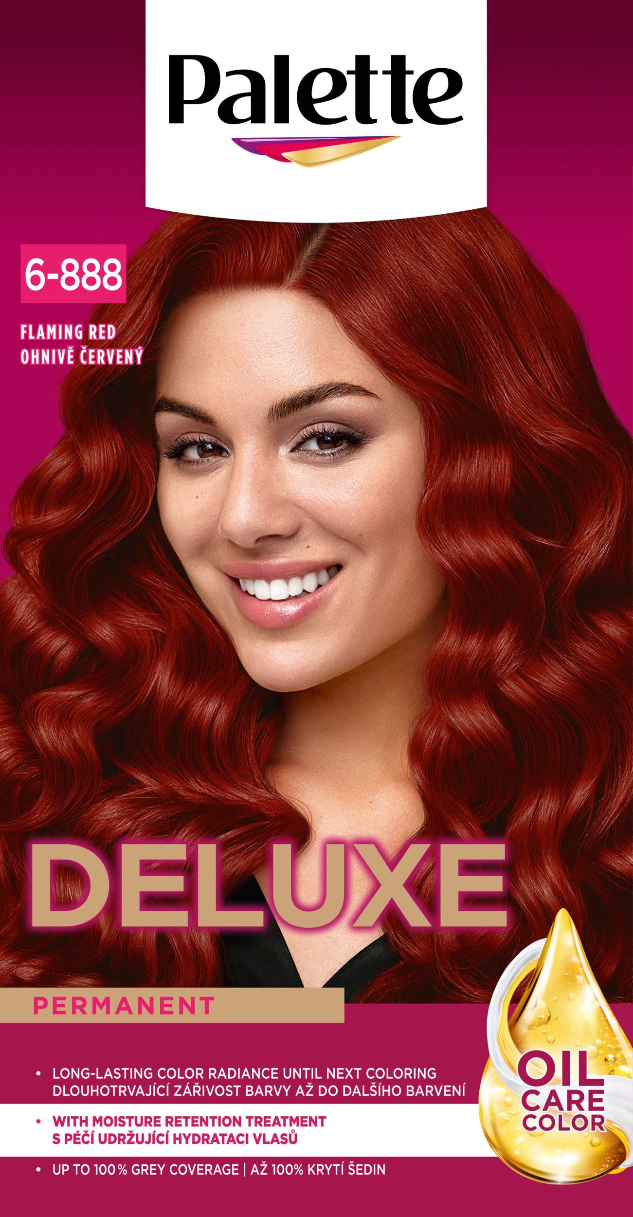 Drogerie a kosmetika - Schwarzkopf Palette Deluxe barva na vlasy ohnivě červený 575 50 ml