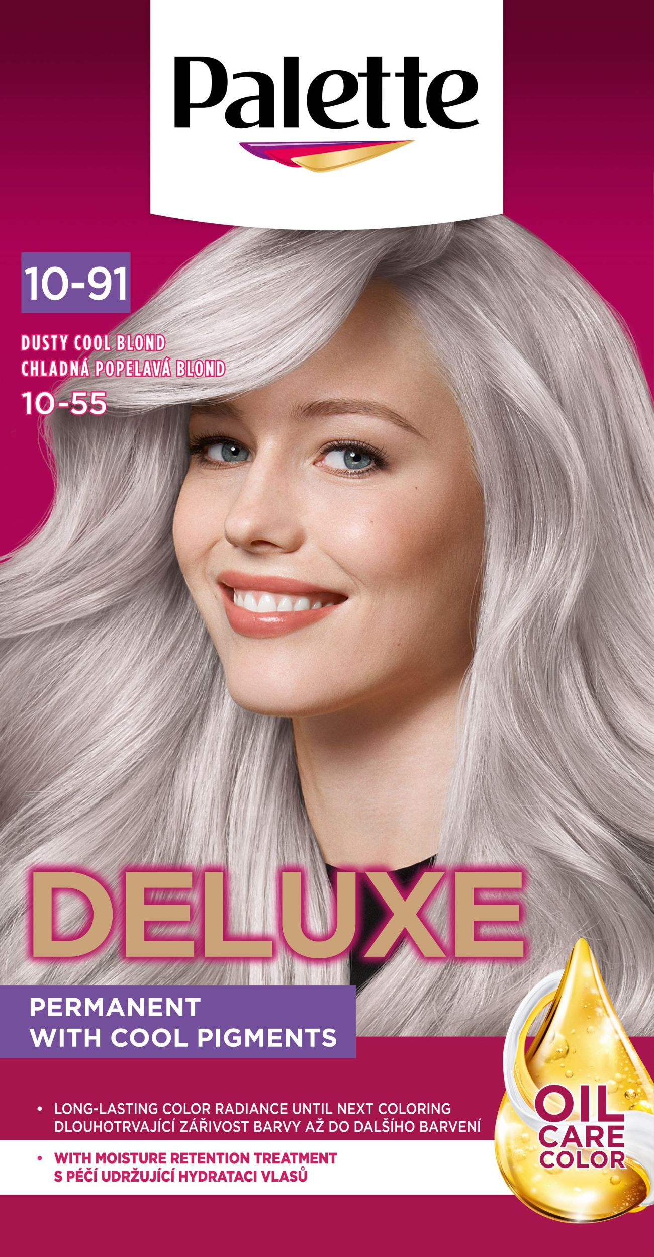 Drogerie a kosmetika - Schwarzkopf Palette Deluxe zesvětlující krém Chladná Popelavá Blond 10-55 (240)
