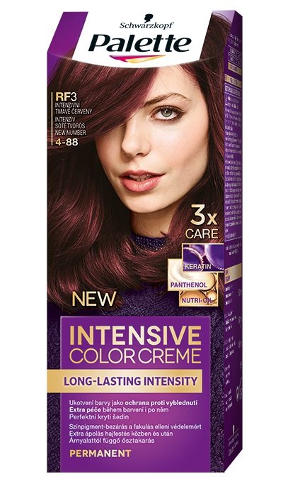 Drogerie a kosmetika - Schwarzkopf Palette Intensive Color Creme barva na vlasy Intenzivní tmavě červený RF3