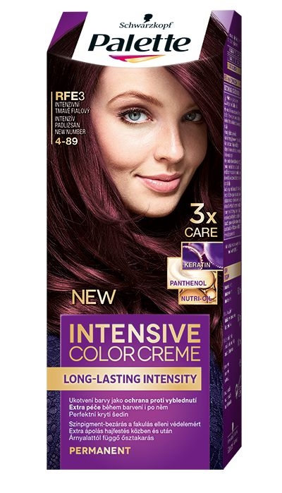 Drogerie a kosmetika - Schwarzkopf Palette Intensive Color Creme barva na vlasy intenzivní tmavě fialový RFE3 50 ml