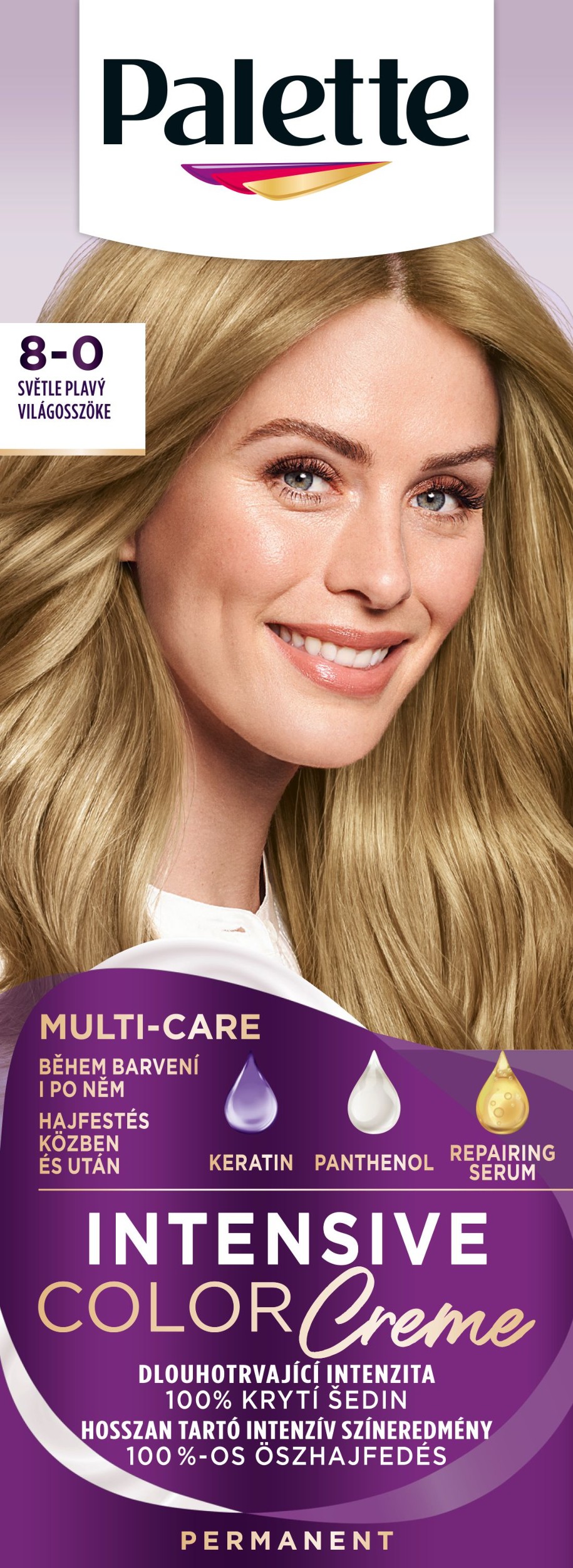 Drogerie a kosmetika - Schwarzkopf Palette Intensive Color Creme barva na vlasy světle plavý N7 50 ml