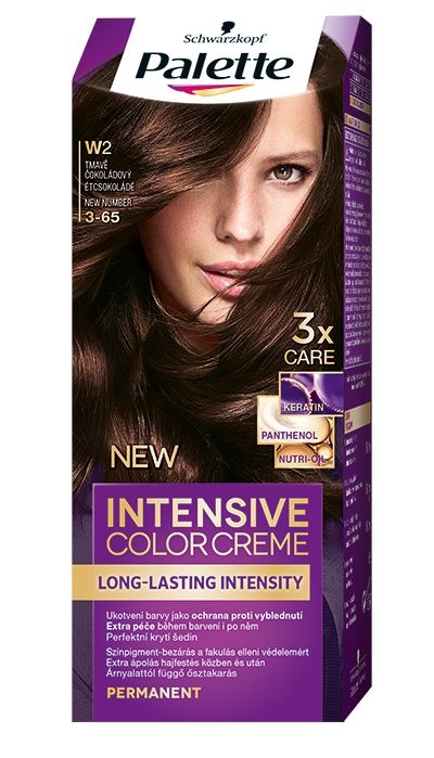 Drogerie a kosmetika - Schwarzkopf Palette Intensive Color Creme barva na vlasy tmavě čokoládový W2 50 ml