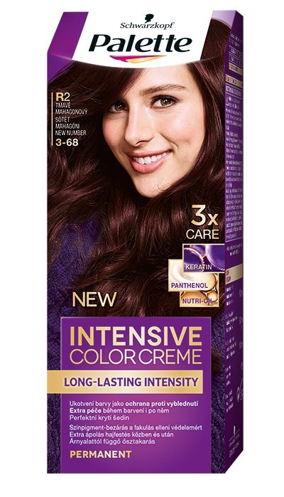 Drogerie a kosmetika - Schwarzkopf Palette Intensive Color Creme barva na vlasy tmavě mahagonový R2 50 ml