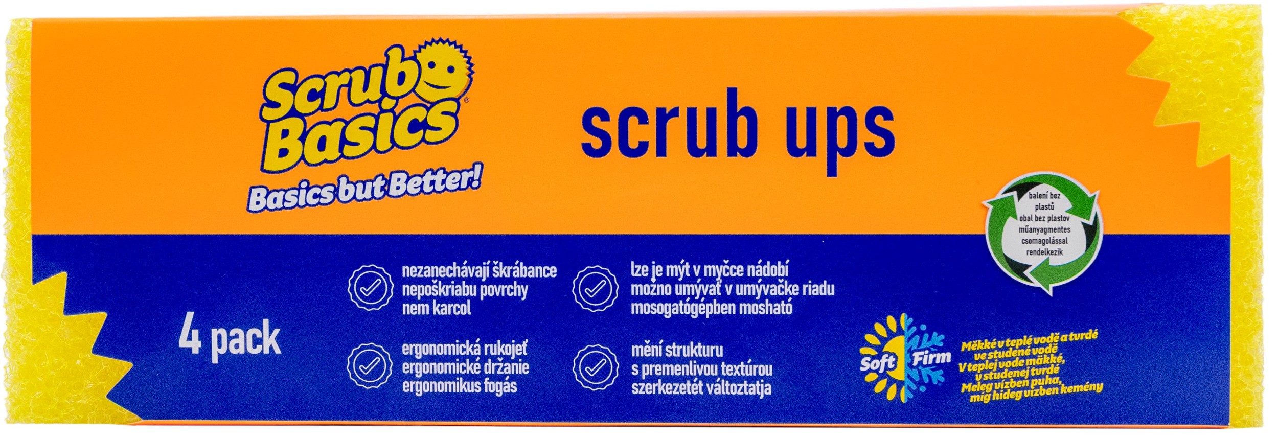 Domácnost a Zahrada - Scrub Basics - čisticí houbičky 4 ks