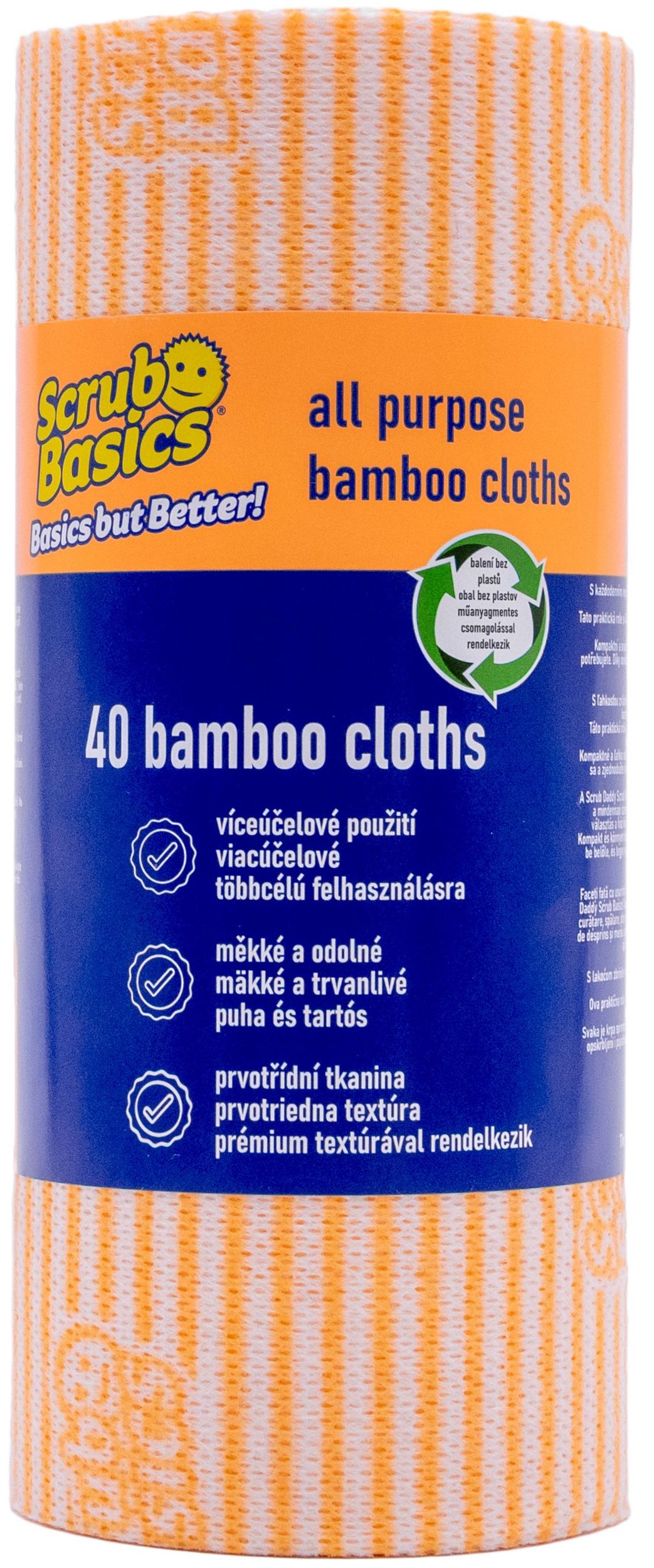 Domácnost a Zahrada - Scrub Basics - univerzální bambusové utěrky 40 útržků
