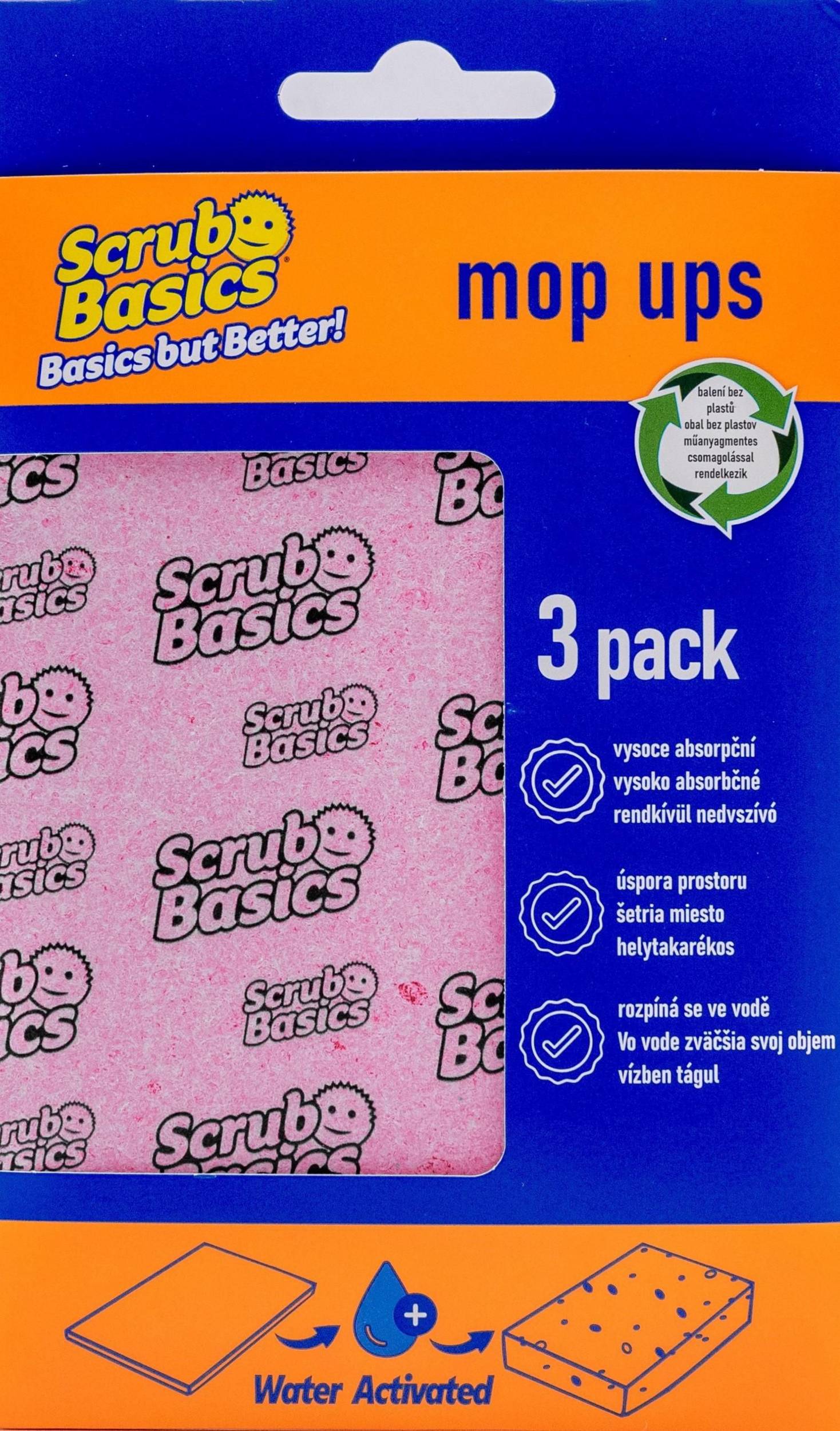 Domácnost a Zahrada - Scrub Daddy Scrub Basics - vysoce savé lisované utěrky (3 ks)