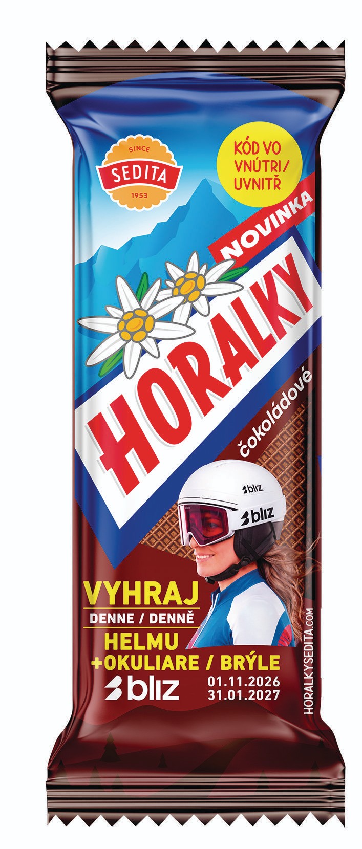 Trvanlivé potraviny - Sedita Horalky čokoládové 50g