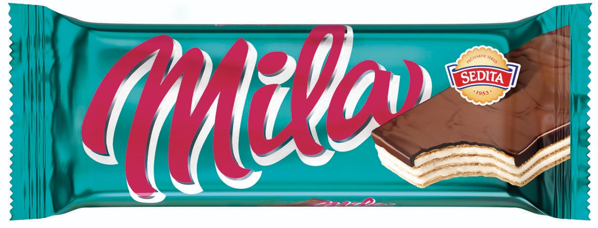 TOP produkty - Sedita Mila Oplatky s mléčnou krémovou náplní v kakaové polevě 50g