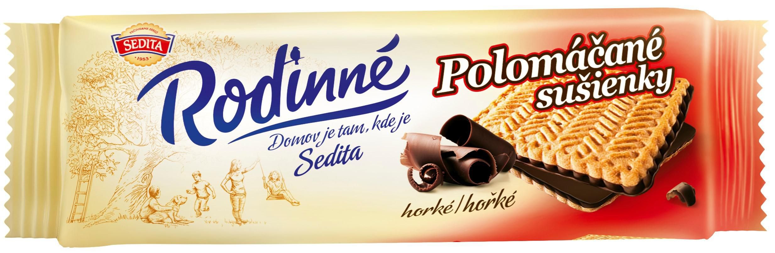 Trvanlivé potraviny - Sedita Rodinné Sušenky polomáčené v kakaové polevě 100g