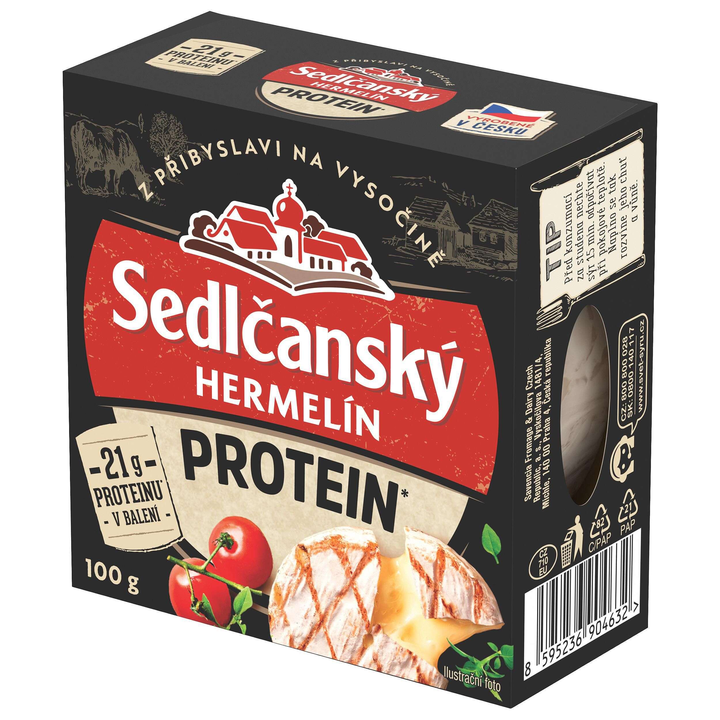Mléčné a chlazené - Sedlčanský Hermelín Protein 100 g