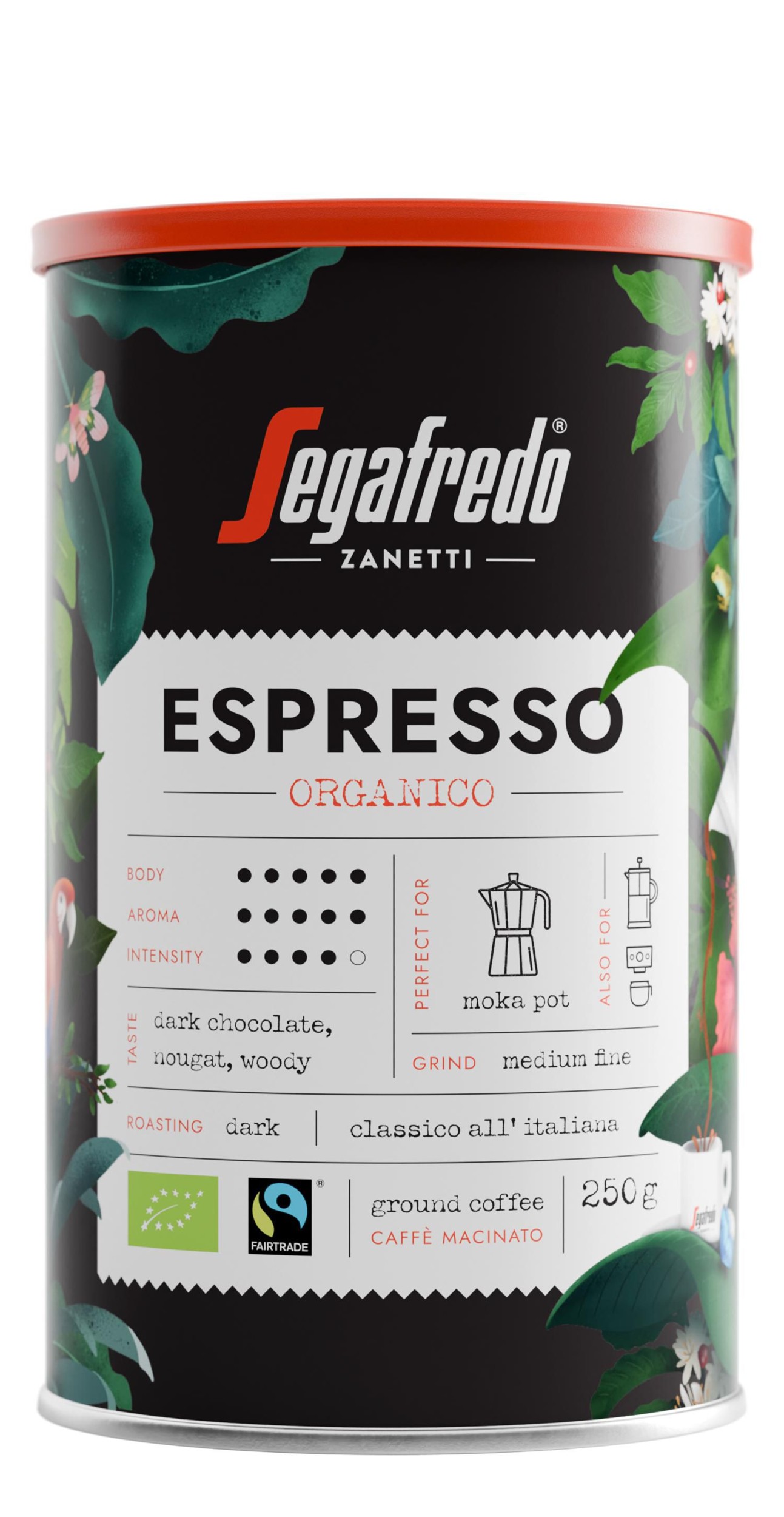 Nápoje - Segafredo Espresso Organico mletá káva 250 g