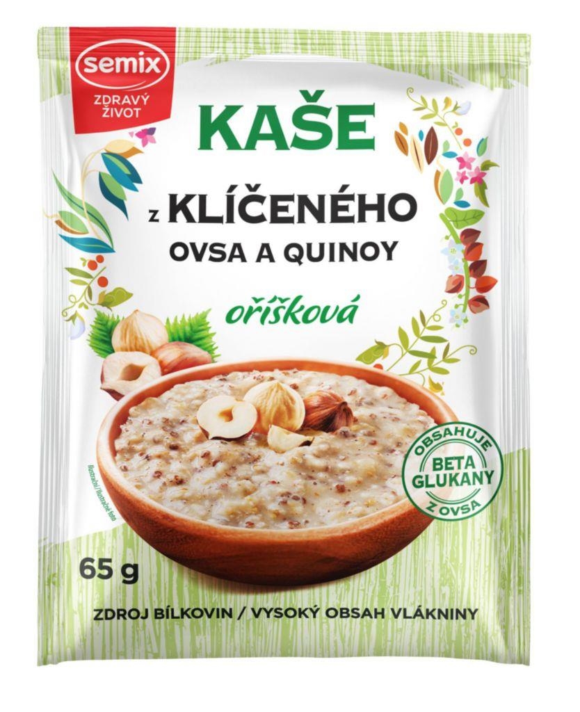 Trvanlivé potraviny - Semix Kaše z klíčeného ovsa a quinoy oříšková bez lepku 65 g