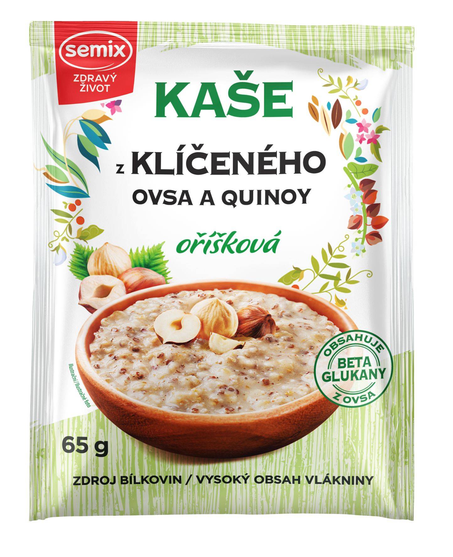Semix Kaše z klíčeného ovsa a quinoy oříšková bez lepku 65 g-0