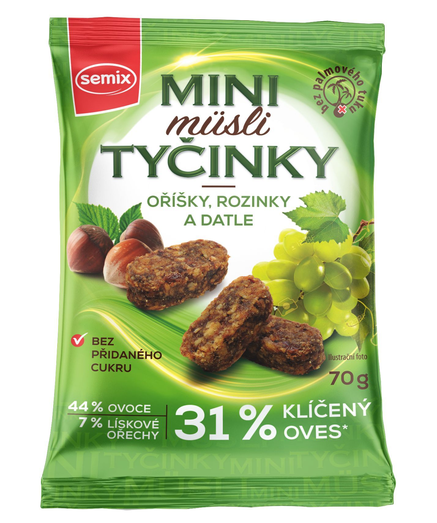 Trvanlivé potraviny - Semix Mini müsli tyčinky s oříšky bez lepku 70 g