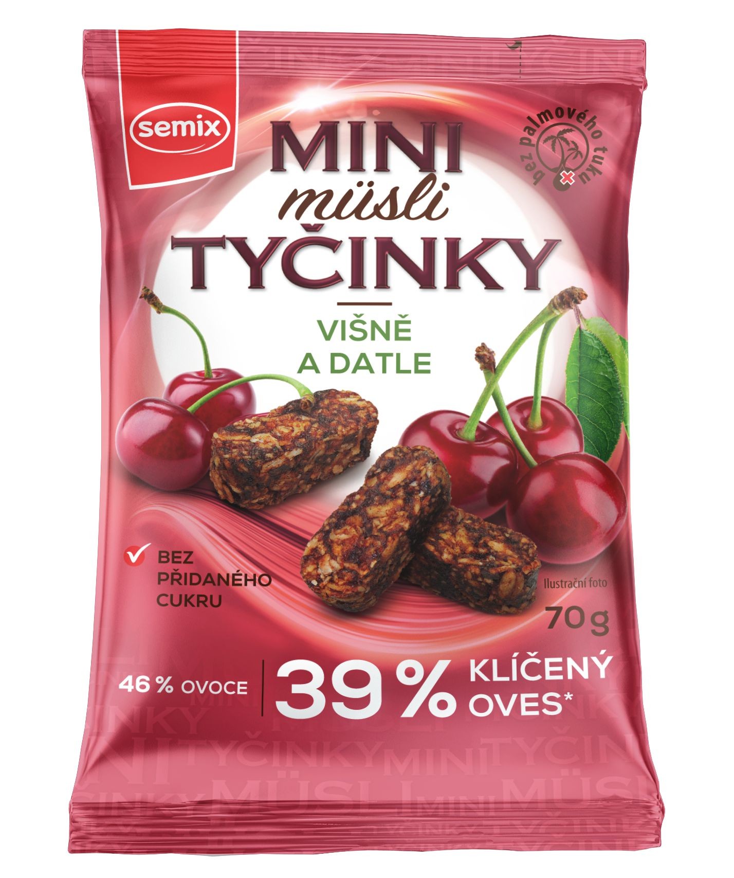 Trvanlivé potraviny - Semix Mini müsli tyčinky s višněmi bez lepku 70g