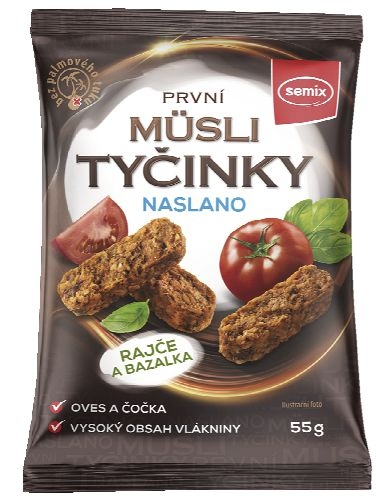 Zdravý svět - Semix Müsli tyčinky naslano rajče, bazalka 55g