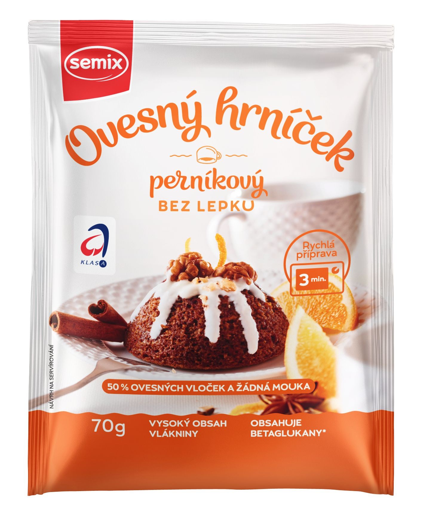Trvanlivé potraviny - Semix Ovesný hrníček perníkový bez lepku 70g