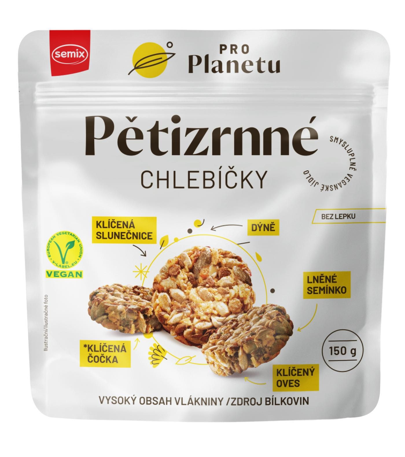 Zdravý svět - Semix Pětizrnné chlebíčky bez lepku 150g