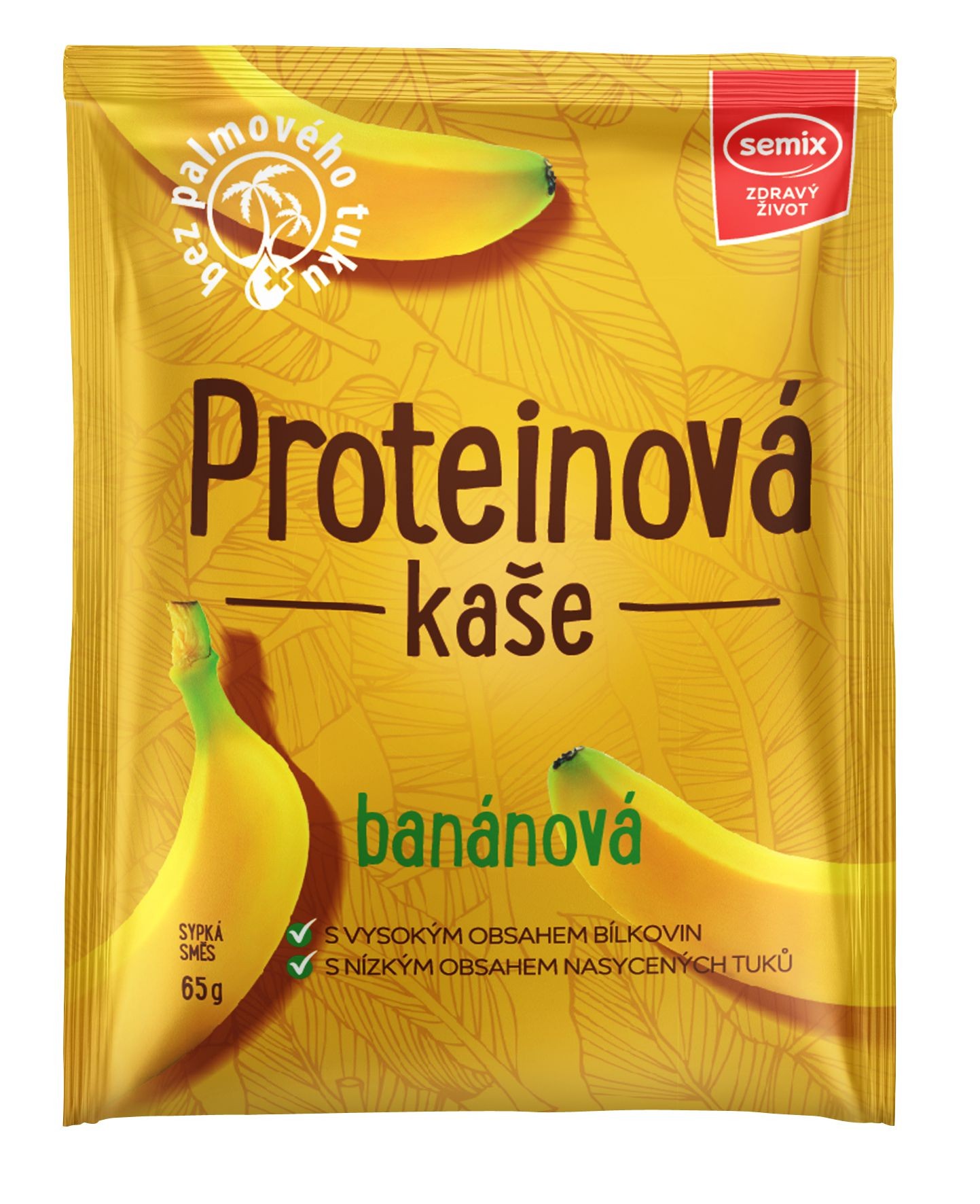 Trvanlivé potraviny - SeMix Proteinová kaše banánová 65 g