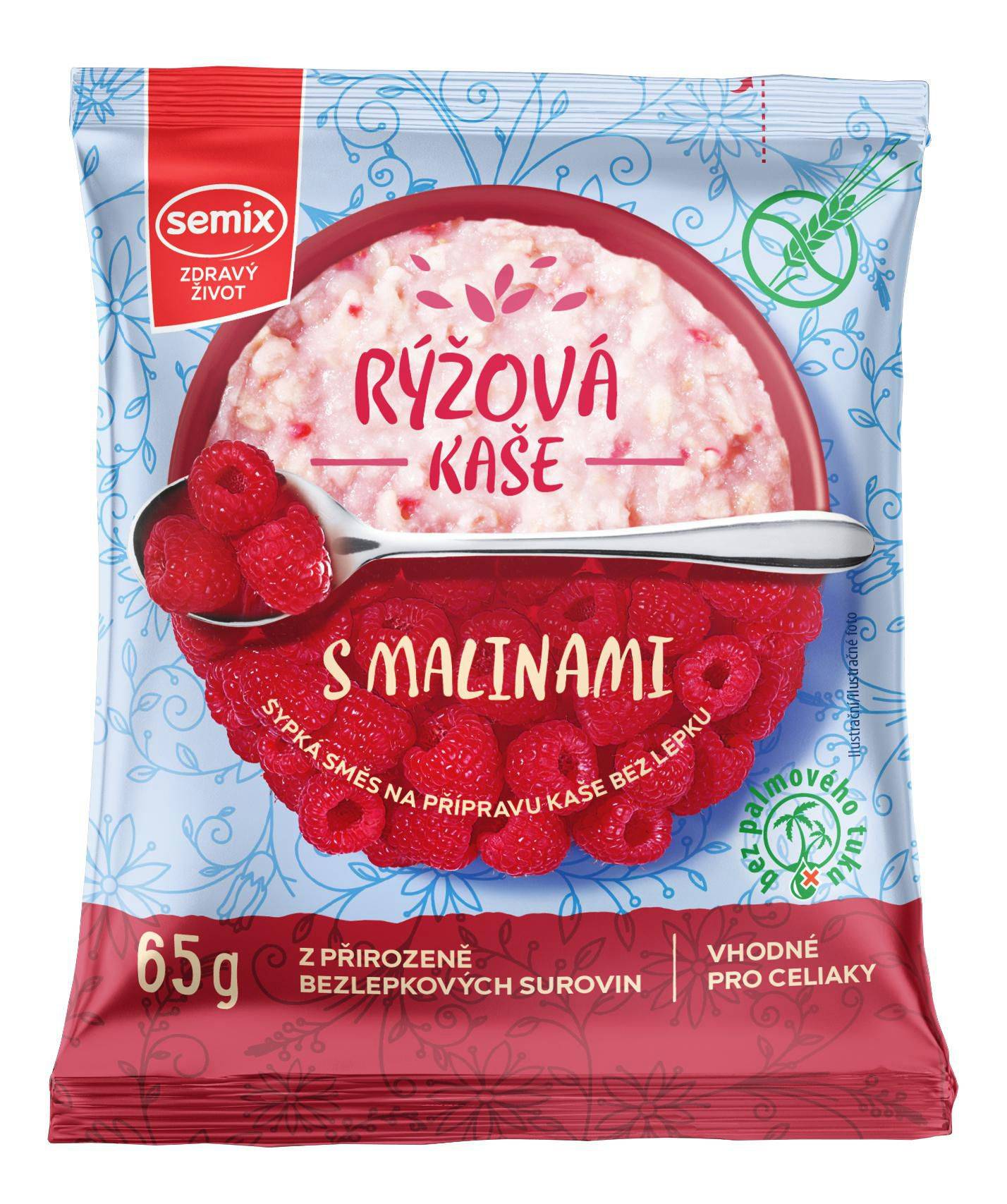 Zdravý svět - Semix Rýžová kaše s malinami bez lepku 65g