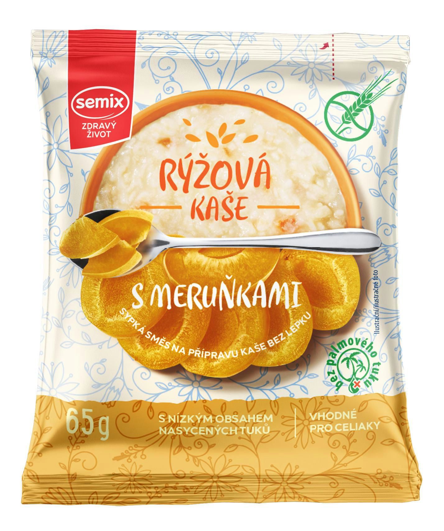 Zdravý svět - Semix Rýžová kaše s meruňkami bez lepku 65g
