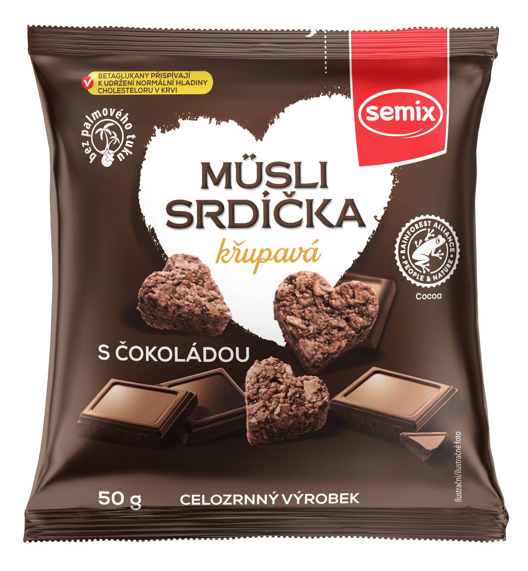 Trvanlivé potraviny - Semix Srdíčka s čokoládou 50g