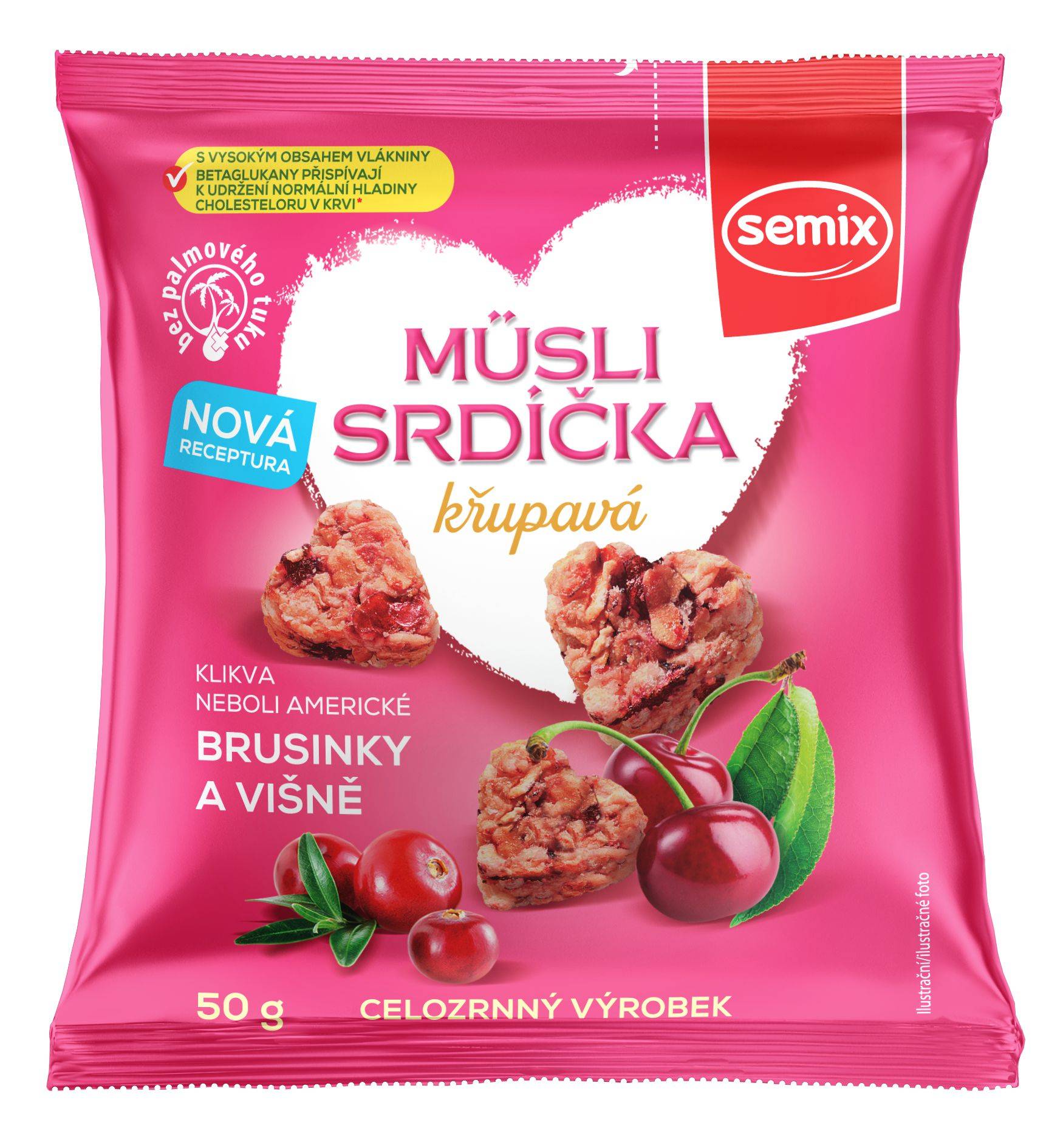 Trvanlivé potraviny - Semix Srdíčka s klikvou a višněmi 50 g