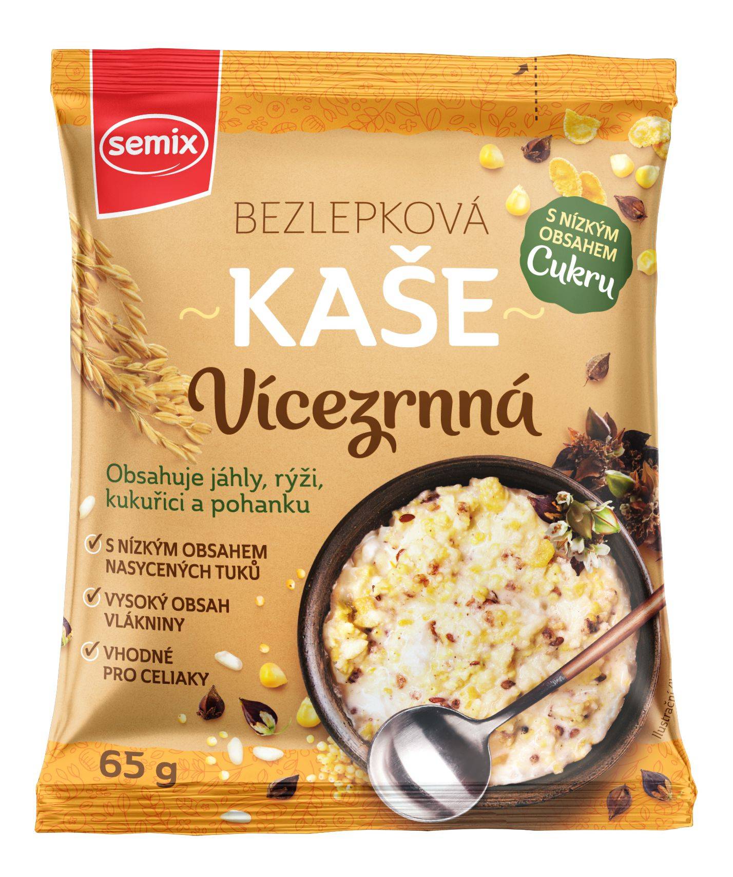 Semix Vícezrná kaše 80 % bez lepku 65 g-0