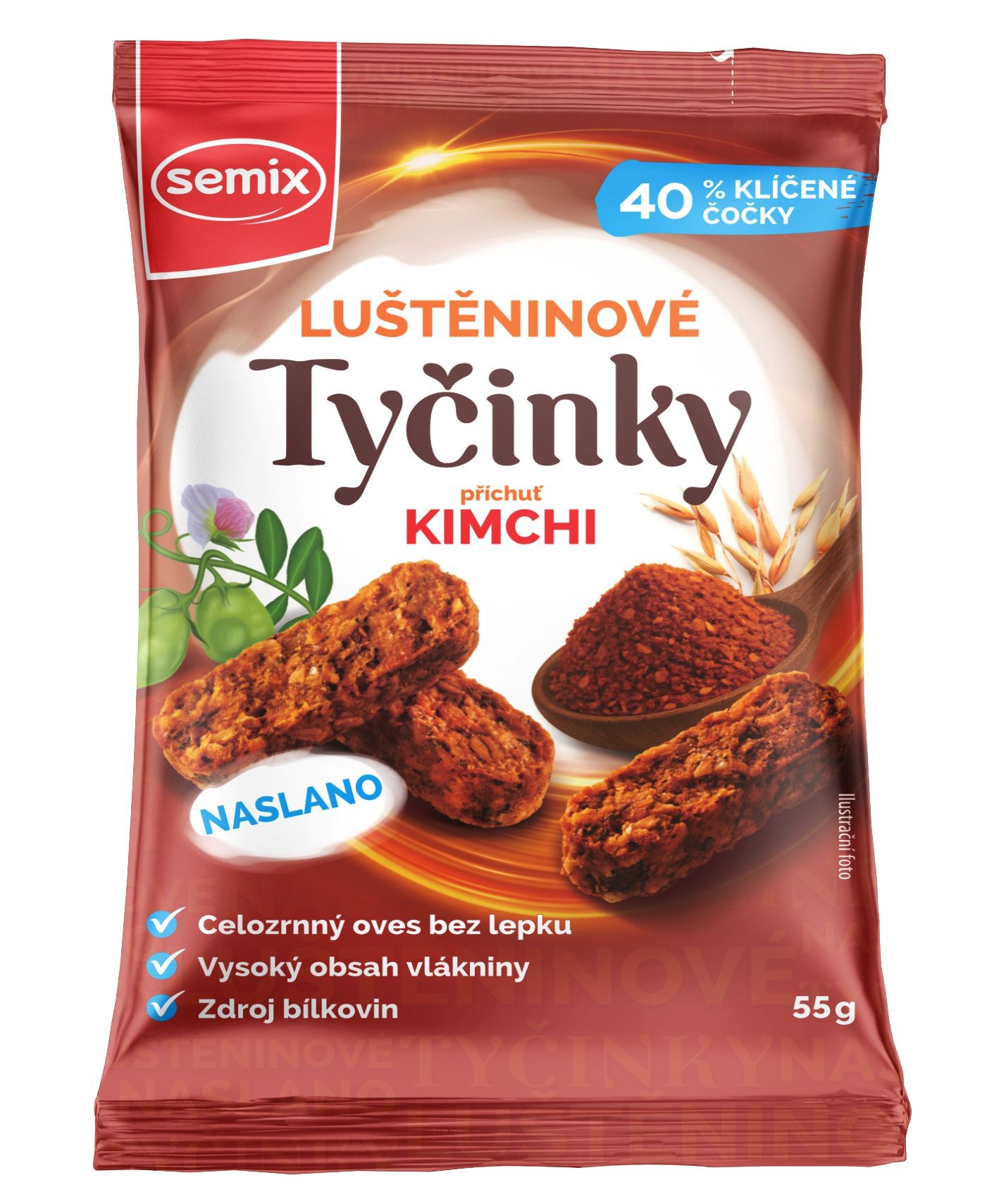 Zdravý svět - Semix Zapékané tyčinky naslano s příchutí kimchi bez lepku 55g