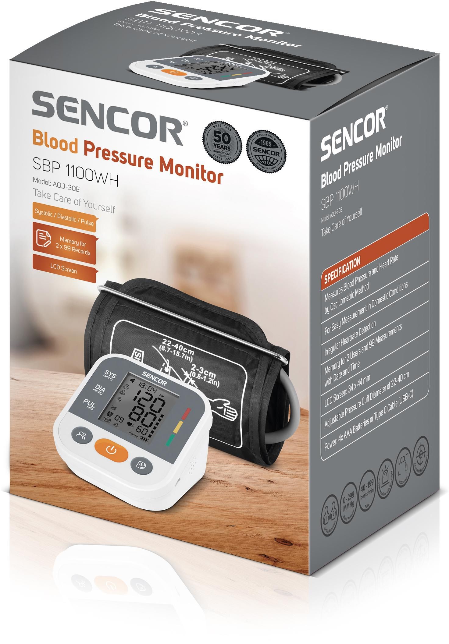 Elektro - Sencor Digitální tlakoměr SBP 1100WH