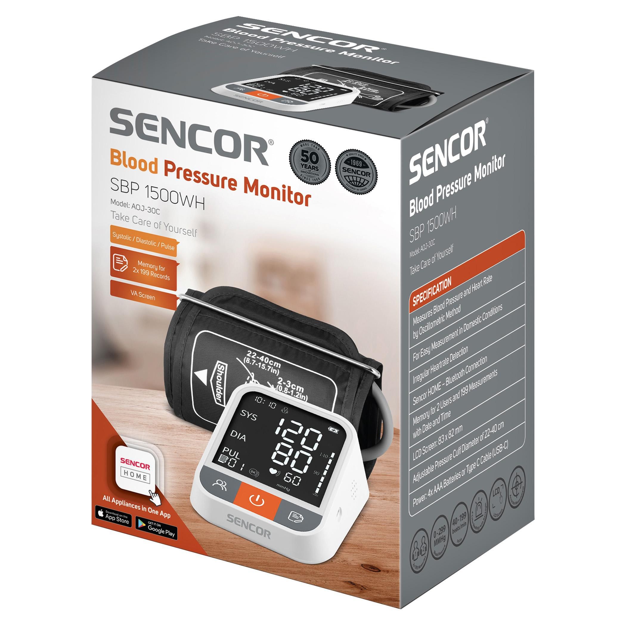 Elektro - Sencor Pažní tlakoměr SBP 1500WH