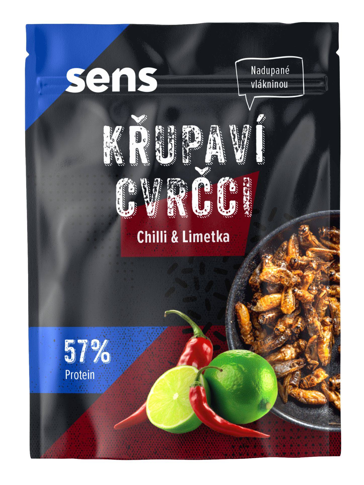 Zdravý svět - SENS Křupaví & pražení cvrčci - chilli & limetka 16 g