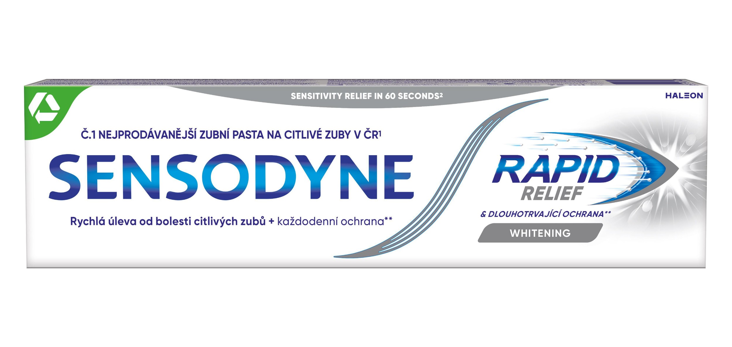 Drogerie a kosmetika - Sensodyne Rapid Whitening zubní pasta s fluoridem 75 ml