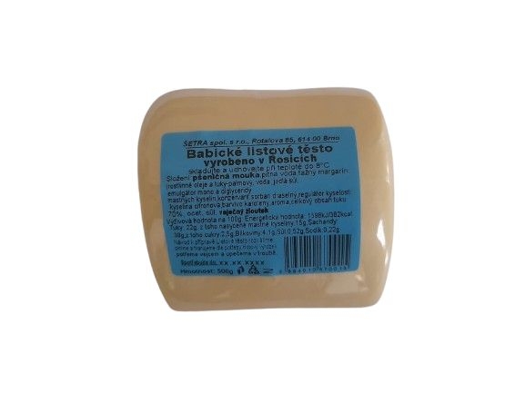 Hotová jídla - Šetra Babické listové těsto vyrobeno v Rosicích 500 g