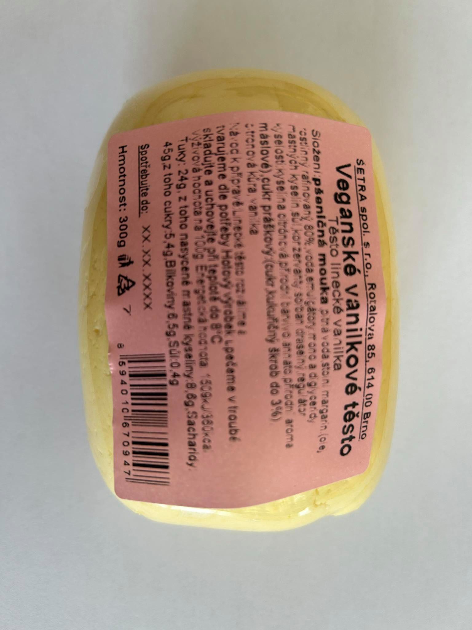 Šetra Veganské Vanilkové linecké těsto vyrobené v Rosicích 300 g-0
