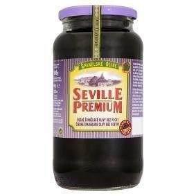 Trvanlivé potraviny - Seville Premium Černé španělské olivy bez pecky 935 g