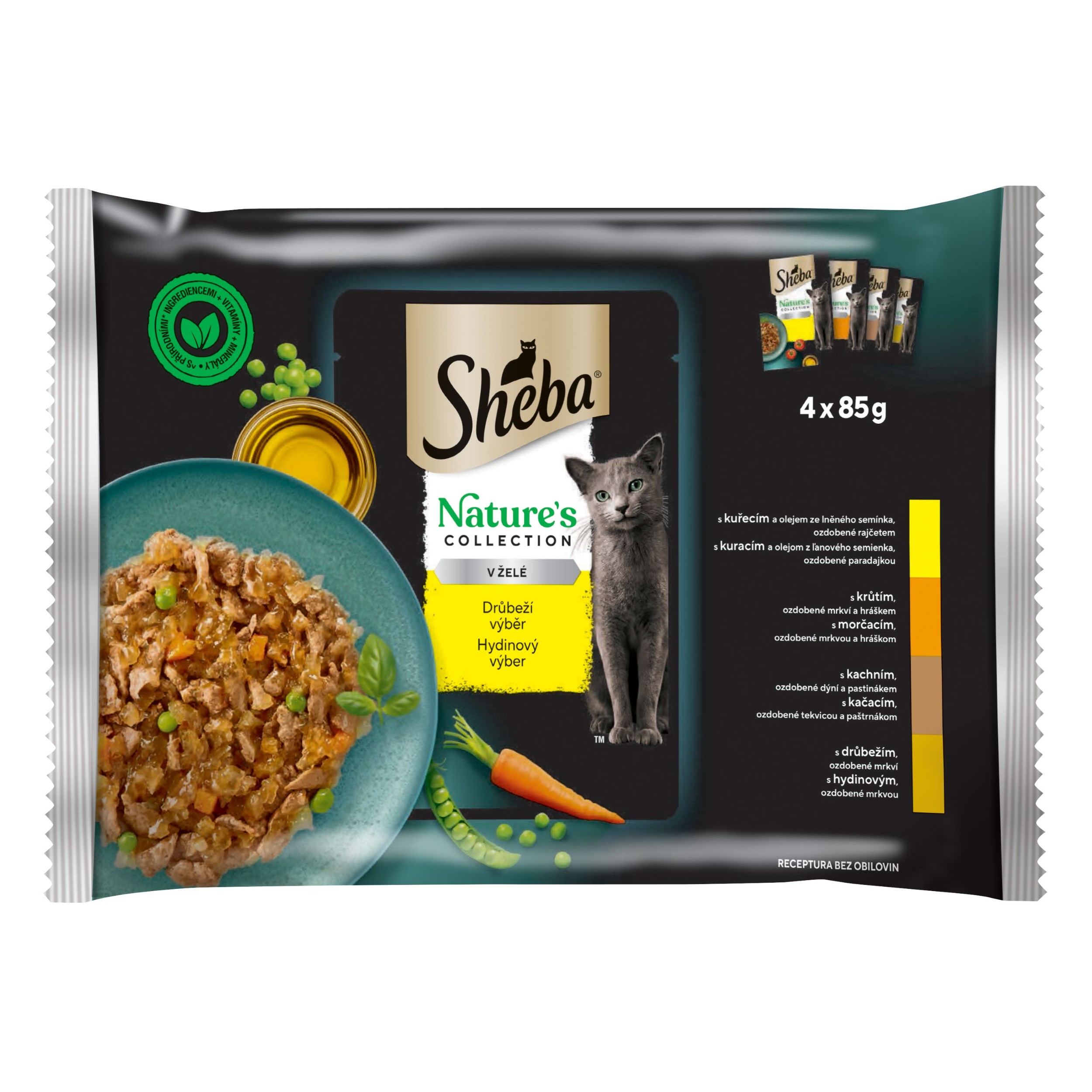 Svět zvířat - Sheba kapsičky Nature Drůbeží výběr 340g