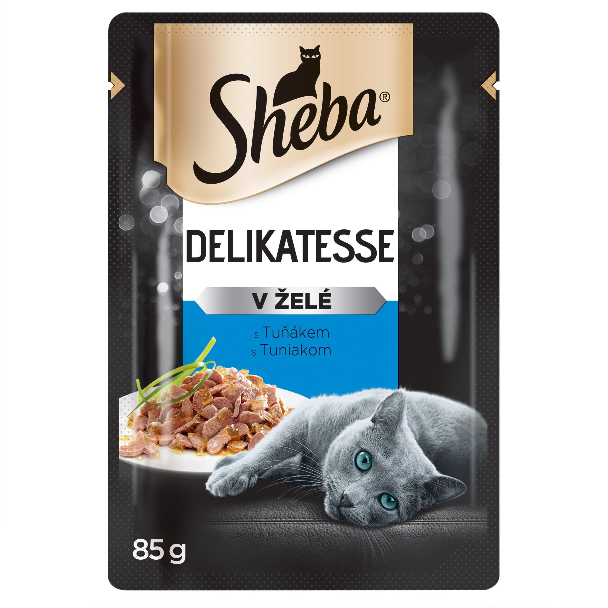 Svět zvířat - Sheba Kompletní krmivo pro dospělé kočky tuňák v želé 85 g