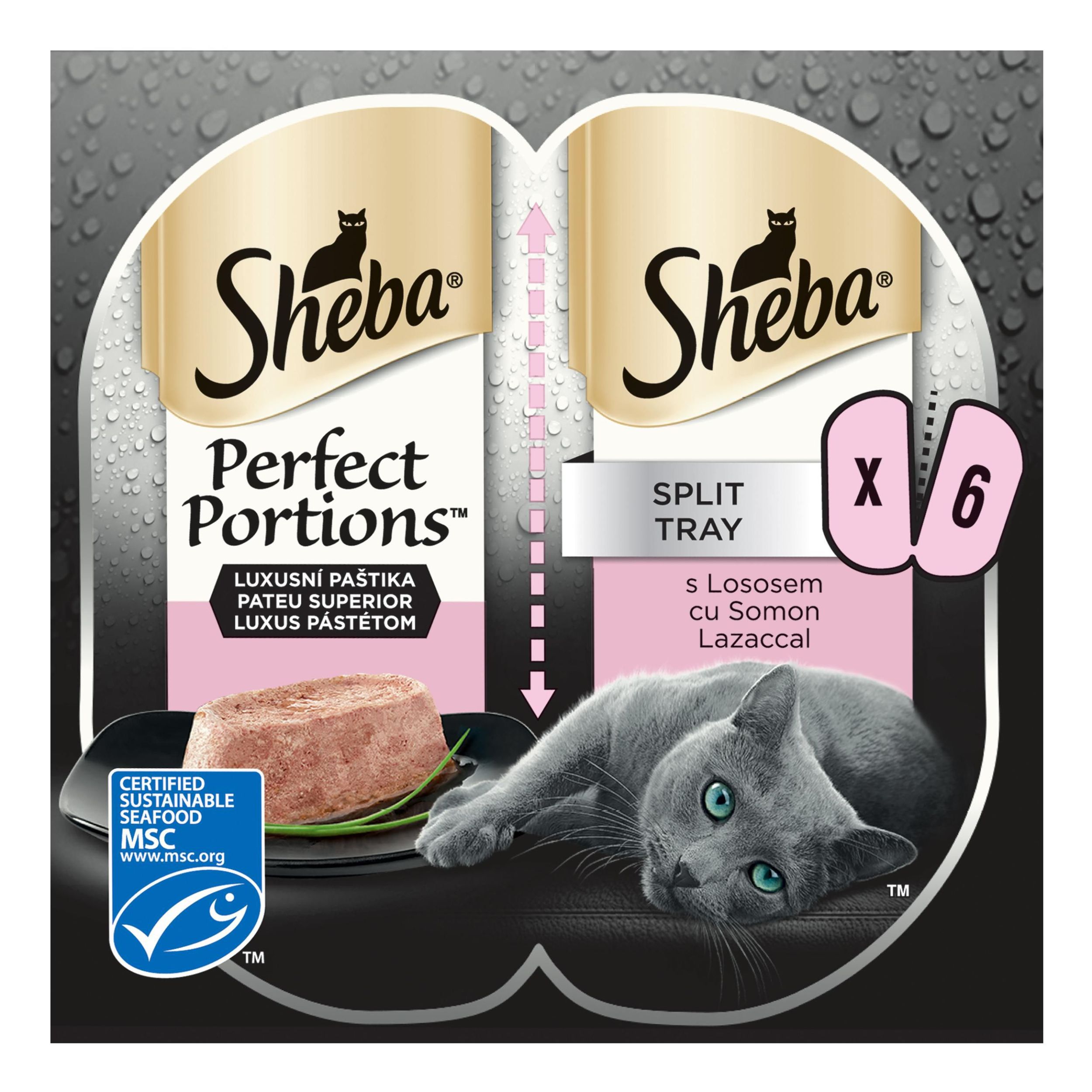 Svět zvířat - Sheba perfect portions s lososem 225g