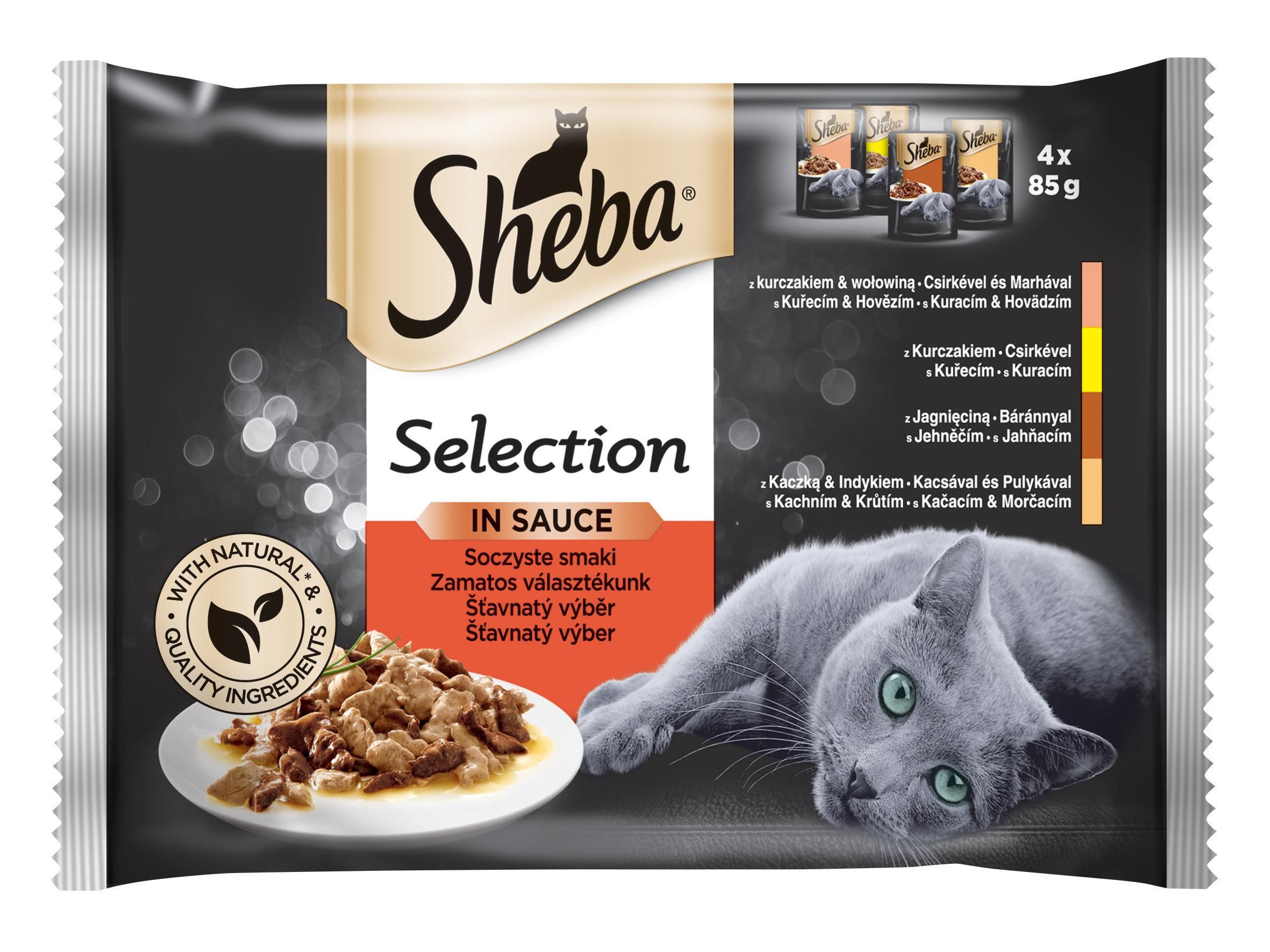 Svět zvířat - Sheba Šťavnatý výběr 4x85 g