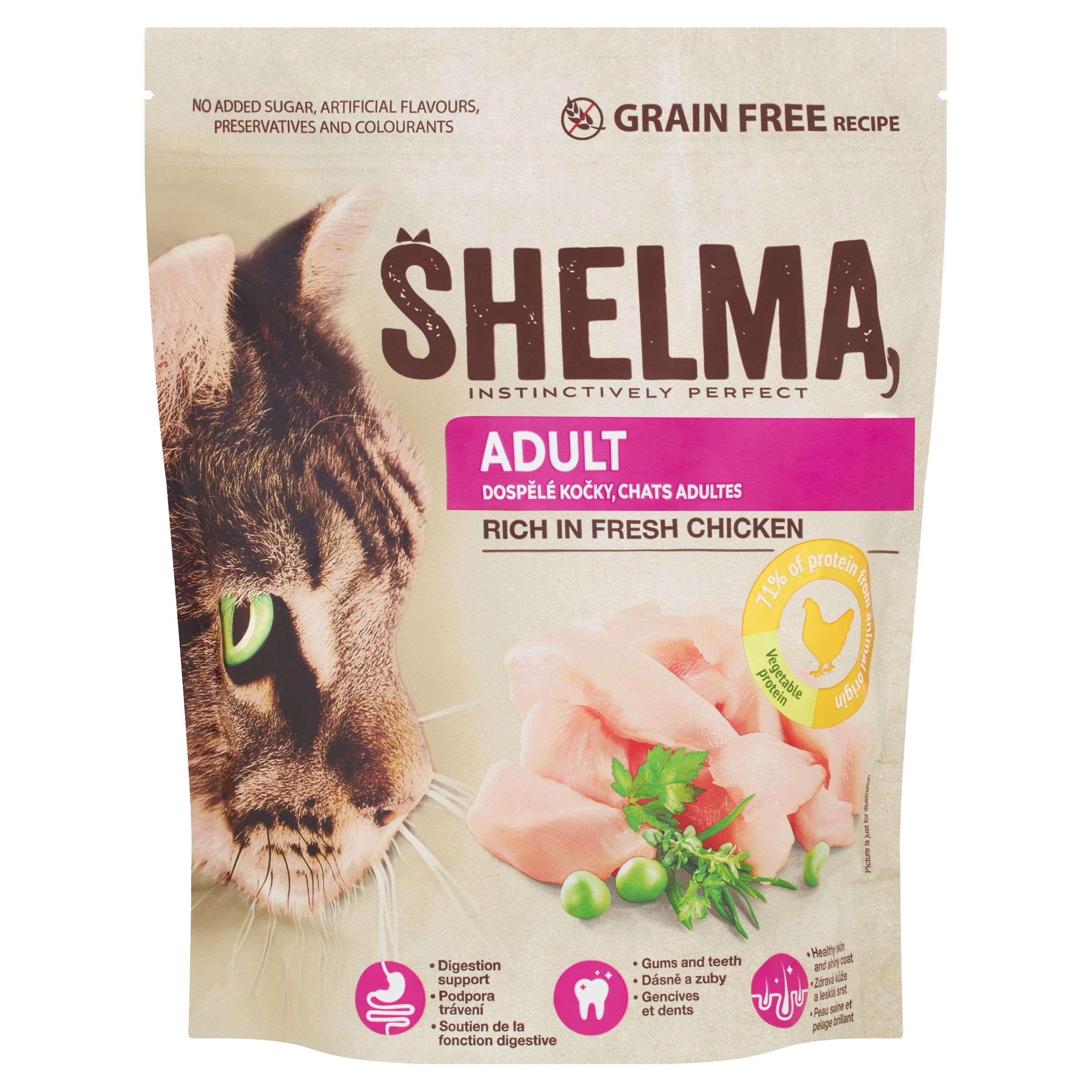 Svět zvířat - Shelma Adult Granule pro dospělé kočky kuře 750 g