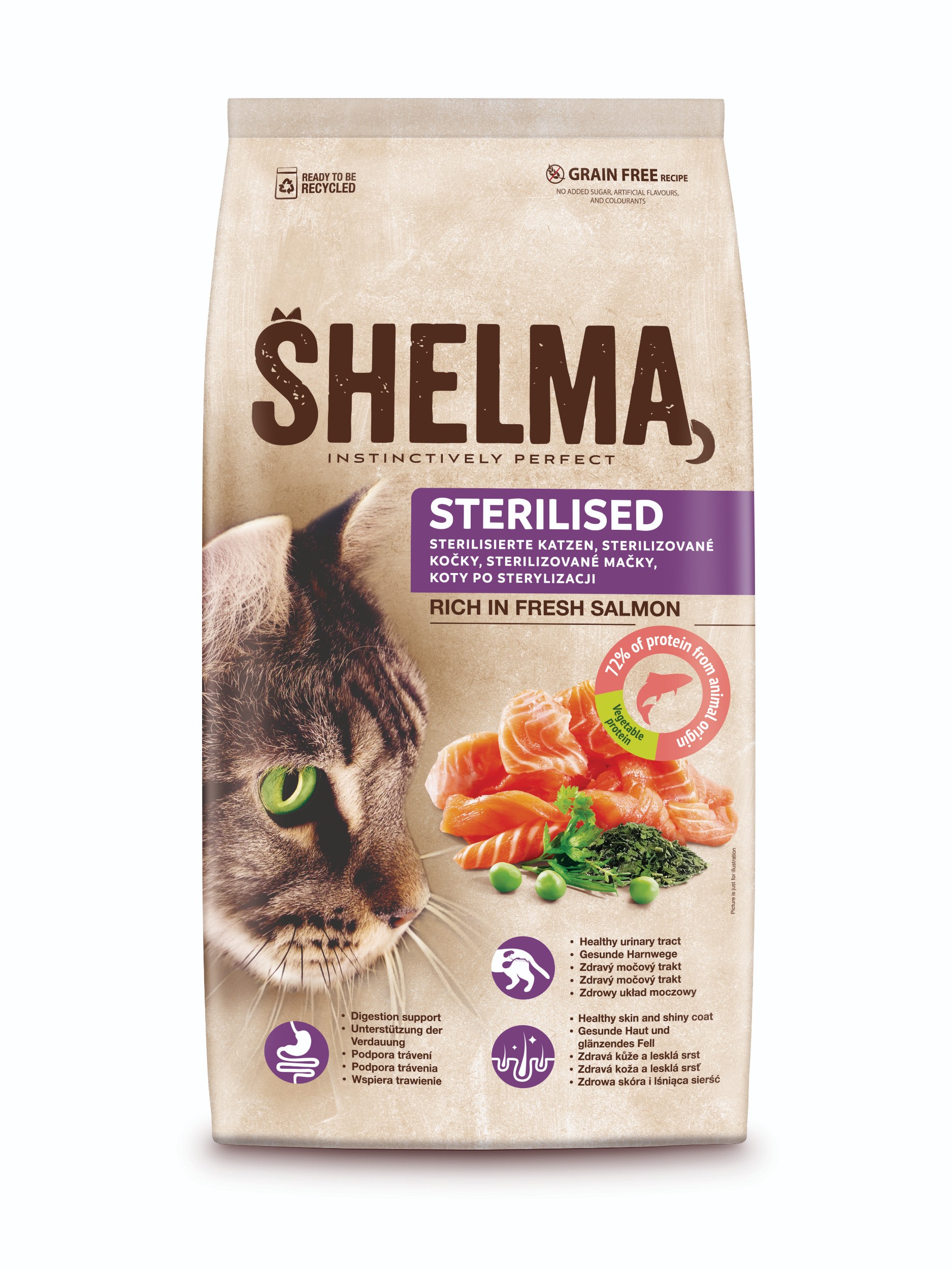 Shelma granule GF FM pro sterilní kočku losos 8kg
