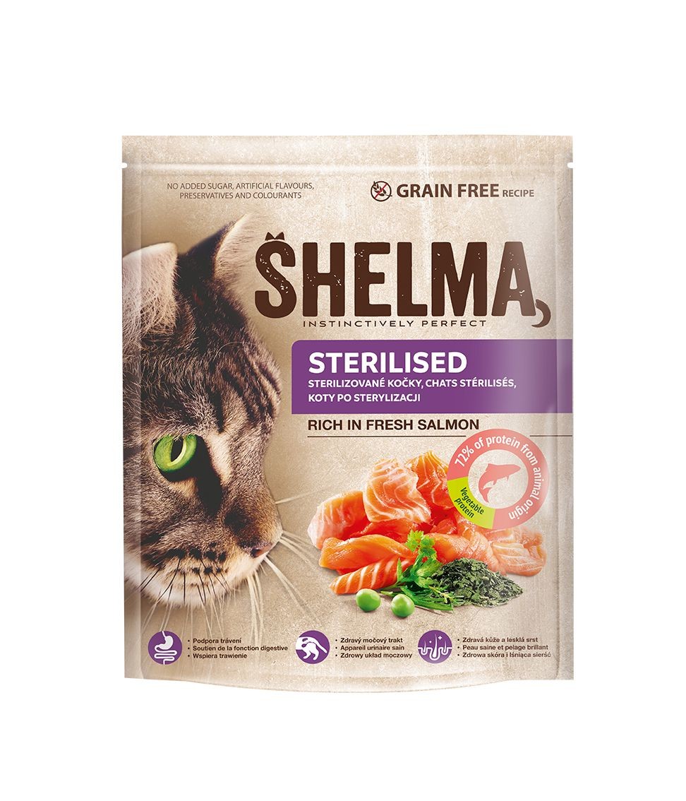 Svět zvířat - Shelma Granule pro kočky Sterile losos 1,4kg