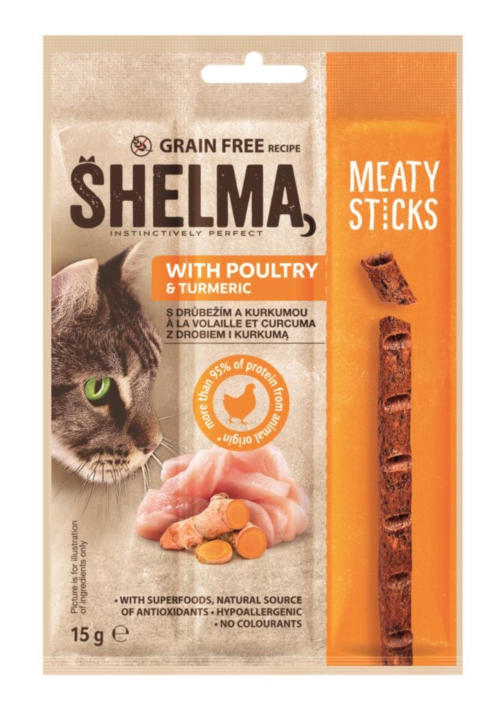 Svět zvířat - Shelma snack GF masová tyčinka drůbeží 15g